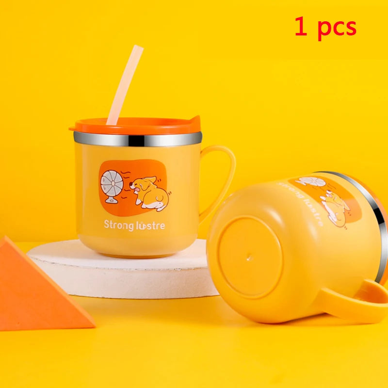 Kids Straw Drinking Cup | 250ML Steel, Anti-Drop & Safe for Toddlers
