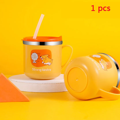 Kids Straw Drinking Cup | 250ML Steel, Anti-Drop & Safe for Toddlers