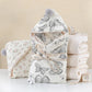 Newborn Swadding Blanket for Boy Girl Cute Cartoon Bear Ear Infant Baby Muslin Swaddle Soft Cotton Autumn Spring Blanket