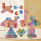 Magnetic Alphabet Blocks Set STEM Learning Toys for Kids DIY Alphabet Number Pattern Montessori Early Education Puzzle Toy