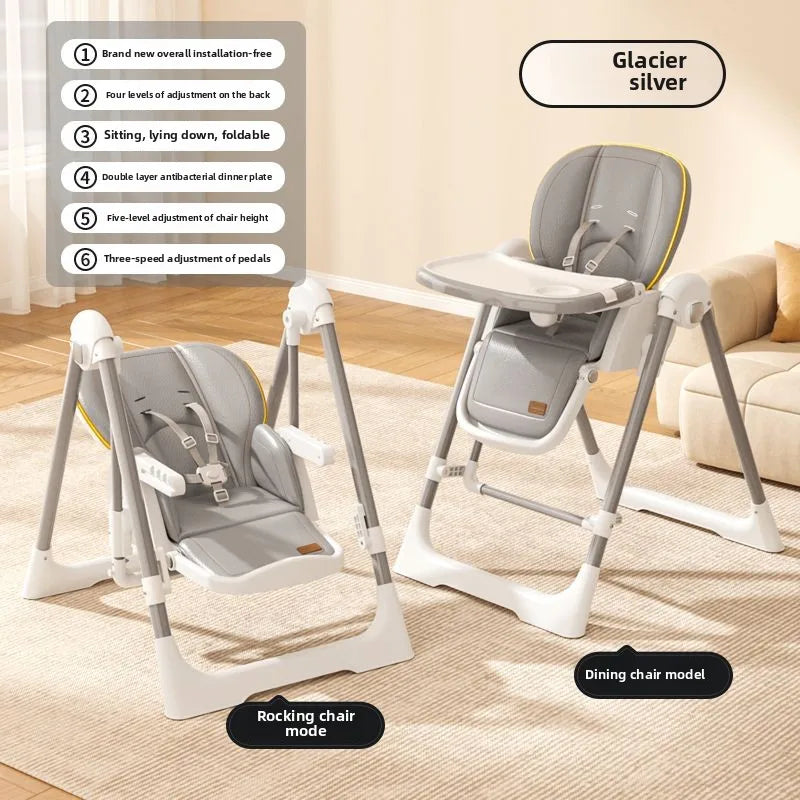 Foldable Baby High Chair Multifunctional Portable Feeding Seat for Toddlers Suitable for Home Use and Learning to Sit kids chair