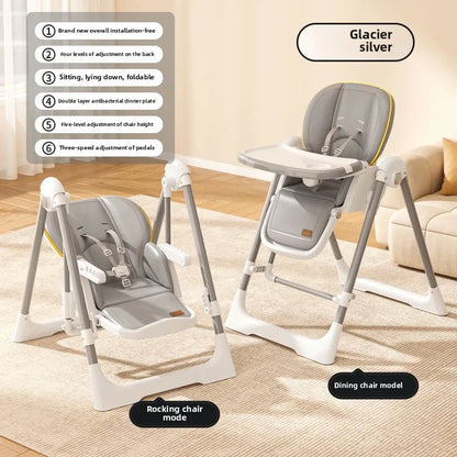 Foldable Baby High Chair Multifunctional Portable Feeding Seat for Toddlers Suitable for Home Use and Learning to Sit kids chair