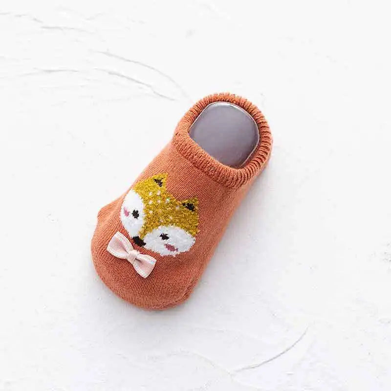 Warm Non-Slip Baby Socks – Animal Print & Cozy Terry