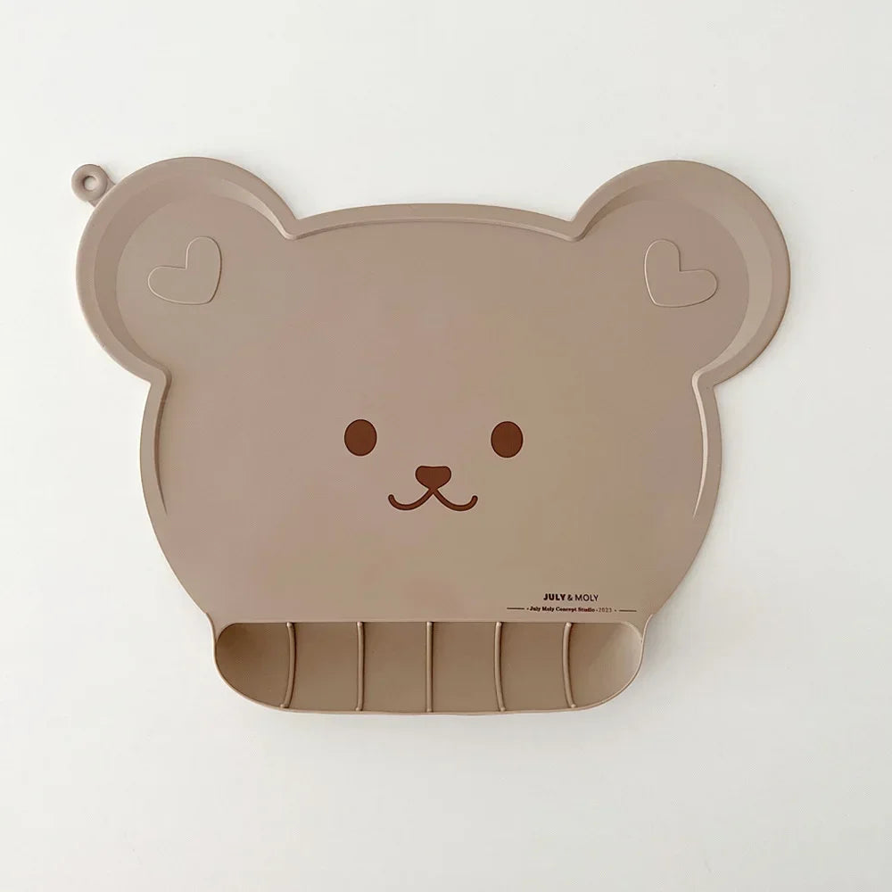 Food Grade Silicone Baby Bib Table Mat Infant Tiny Diner Portable Suction Cup Placemat For Kids Baby Feeding Kitchen Placemat