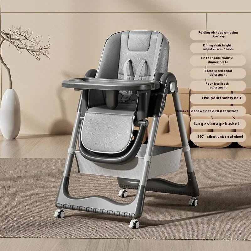 Household Baby Highchair Multifunctional Children's Dining Chair Baby Eating Foldable Seat Dinning Chair Cadeira  Floor Chair
