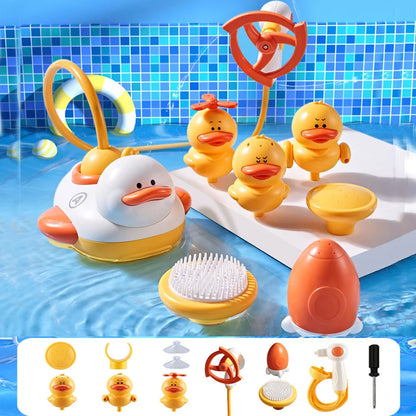 2 Styles Cute Water Bath Duck Shower Electric Spray Bathroom Kids Baby Toy Bathtub New Game Faucet Swimming for Girl Gift
