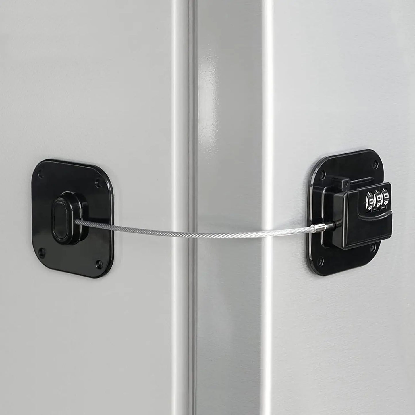 Refrigerator Lock,Combination Lock for Refrigerator Cabinets,Heavy Duty Fridge Lock,Child Safety Cabinet Locks,Easy Install