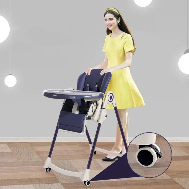Baby High Chair 3 in 1 Multi-functional Foldable Dining Chair Adjustable Baby Feeding Height Portable Baby High Chair
