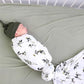 Organic Muslin Swaddle&Hat Set-Boho Rainbow Newborn Photography Props for Unisex Baby Boys&Girls,Birth Announcement Photo bebe