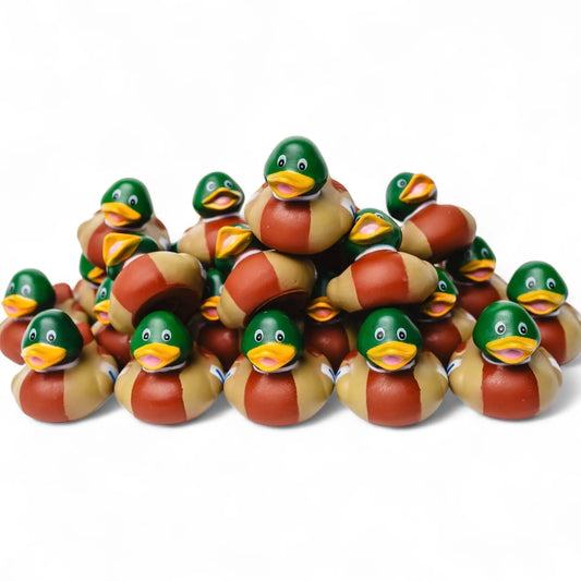 12/24pcs Mallard Rubber Duckies - Rubber Duck Bath Toys and Jeep Ducks for Party Favors