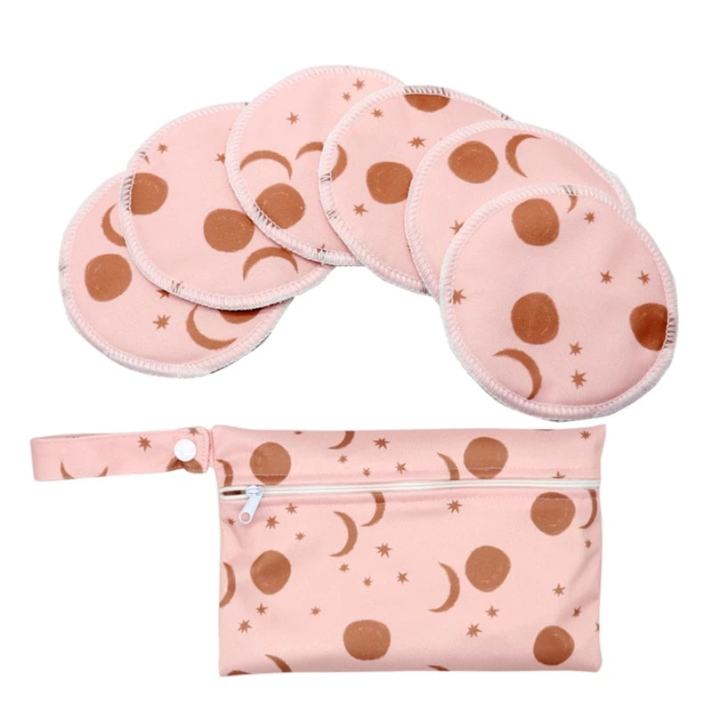 Nursing Pads 6pcs/set Washable Breast Breastfeeding Super Absorbency Mat for Mum Waterproof Feeding Pad Reusable Supplies