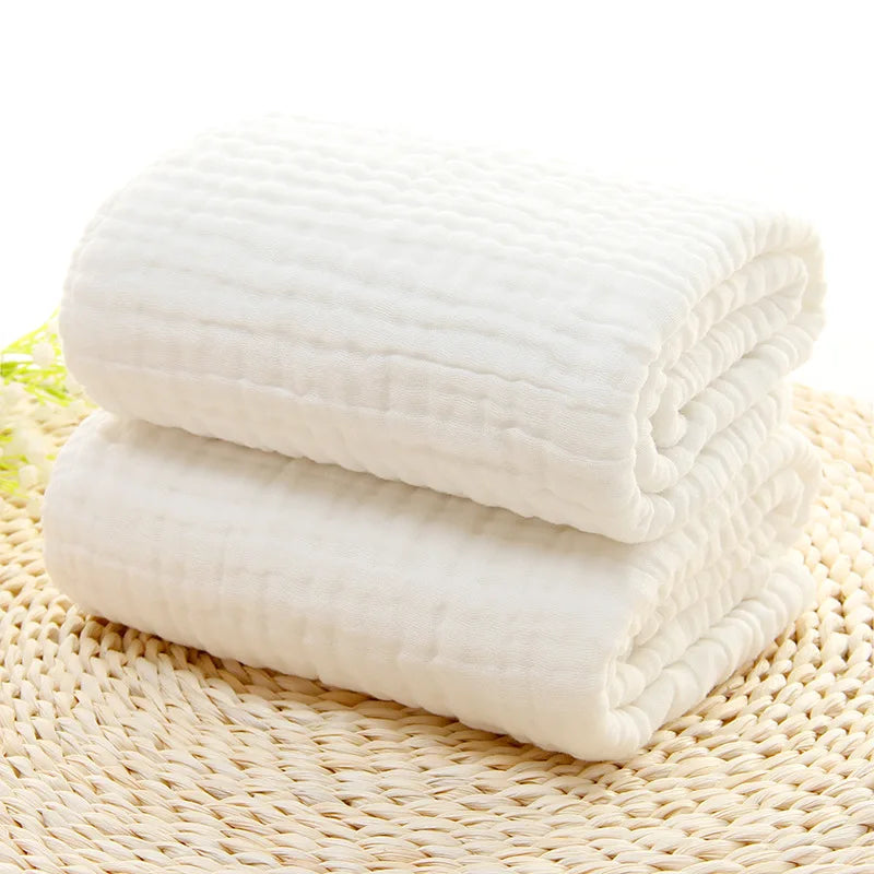 2pcs Baby Bath Hooded Towels 35*35inch 100% Muslin Cotton Newborn Hooded Towel with Hood for Babies, Infant, Toddler and Kids