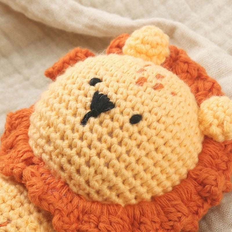Knitted Animal Plush Toy – Soft Sleep Toy for Babies