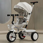 Premium Baby Tricycle 1-6 Years Old Kids Parent Push Handle Large Seat Adjustable Canopy Safety Belt Ride Outdoor Stroller Bike