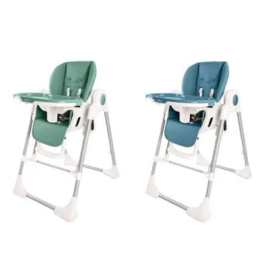EN16232 Intelligent easy operable swing baby high chair  with  removable double tray