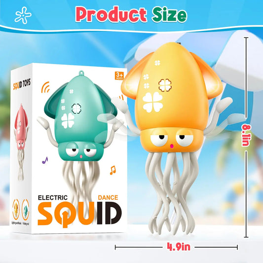 Electric Dancing Octopus Baby Toy Rechargeable Crawling Squid Tummy Time Music & Magic Gift for Kids Birthday