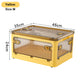 BGRORIO Foldable Storage Box Closet Organizer With Wheels Stackable Sundries Organizer Clothes Quilts Toys Books Storage Box