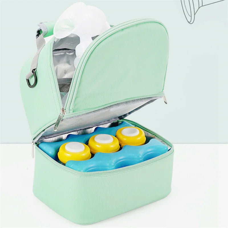 Breast Pump Milk Mommy Bag Double Layer Insulation