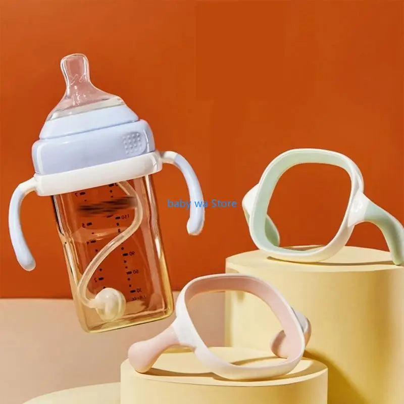Square Handle Feeding Bottle Lightweight Handle Easy Grasp for Baby 6M+ 4XBD