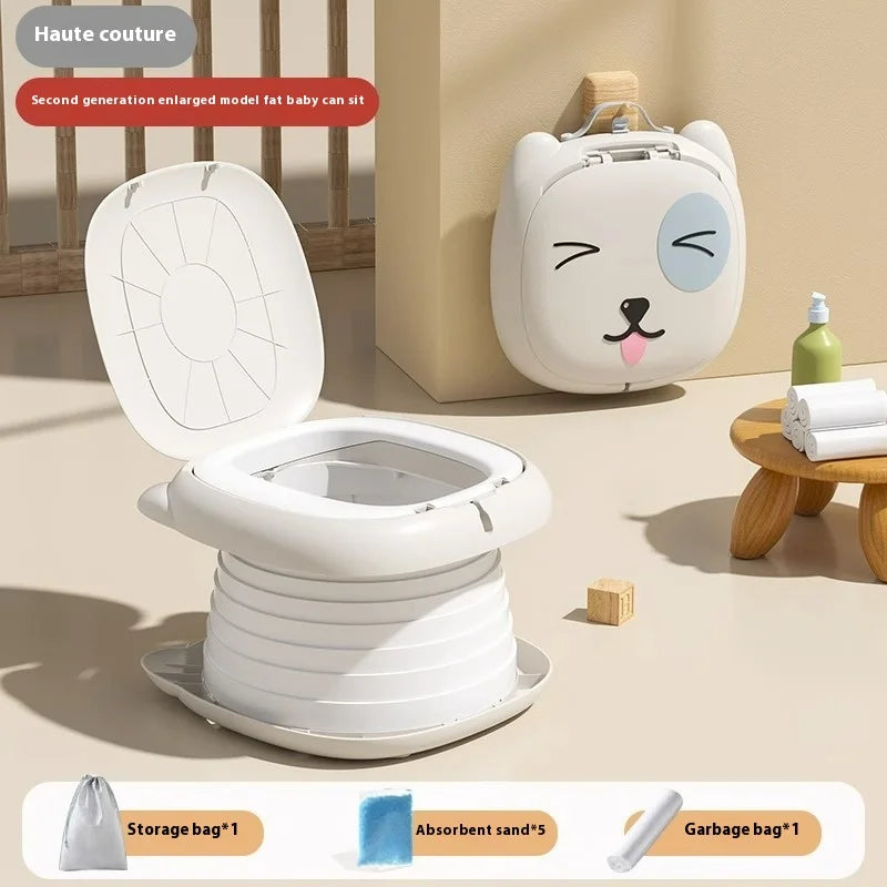 Foldable Travel Potty – Portable Baby Toilet with Waste Bags & Gifts