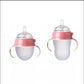 Silicone Nano Feeding Bottles Baby Bottle with Handle for Baby Weaning Anti-Choking Nipple Bottle for Baby 0-9 Month 150ML/250ML
