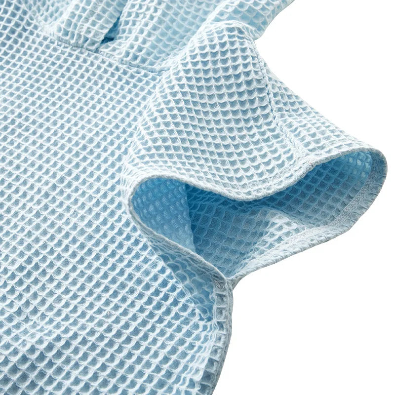 Baby Bath Towel Cotton Waffle Hooded Towel Boys Girls Beach Towel Baby Cape Blanket Children's Bathrobe Infant Babys Stuff