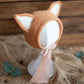 Cute Fox Flower Bonnet Newborn Wool Felt Photo Prop