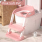 Children's Potty Training Seat – Folding Toilet Ladder with Adjustable Step Stool