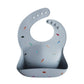 New Hot Adjustable Fit Waterproof Silicone Baby Bib with Crumb Catcher Pocket Easy To Clean and Comfortable To Wear