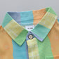 2PCS baby and toddler summer full print three color vertical stripe pattern stand up collar shirt short sleeved shorts set