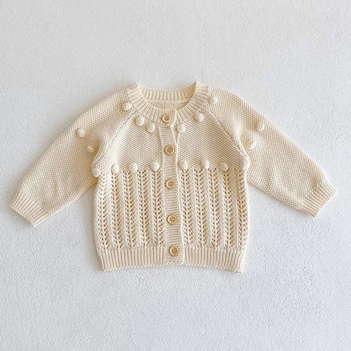 Autumn Winter Toddler Baby Girl Knitting Clothes Suit Floral Embroidery Cardigan+Jumpsuit Infant Baby Girls Knitted Clothing Set