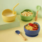 Baby Kitchenware – Silicone Bowl with Spoon & Straw Set