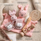 7-Piece Newborn Baby Gift Set – Double-Sided Blanket, Rattle & Bath Essentials