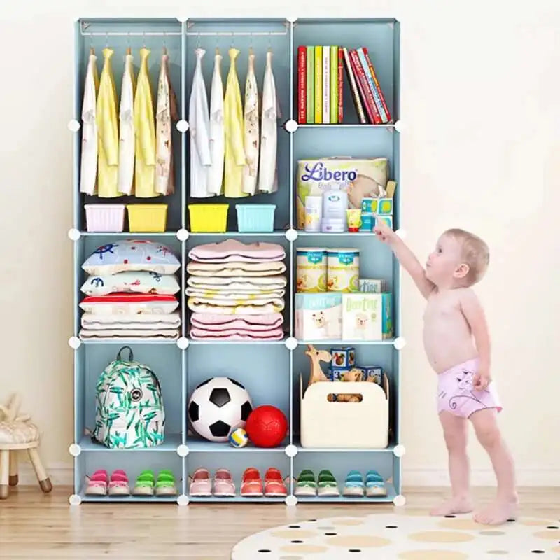 Girl Clothes Wardrobe Baby Dressers Bedroom Kids Children's Closet Clothings Montessori Puerta Corredera Organizer Furniture