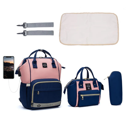 LEQUEEN 5-Piece Diaper Bag Set