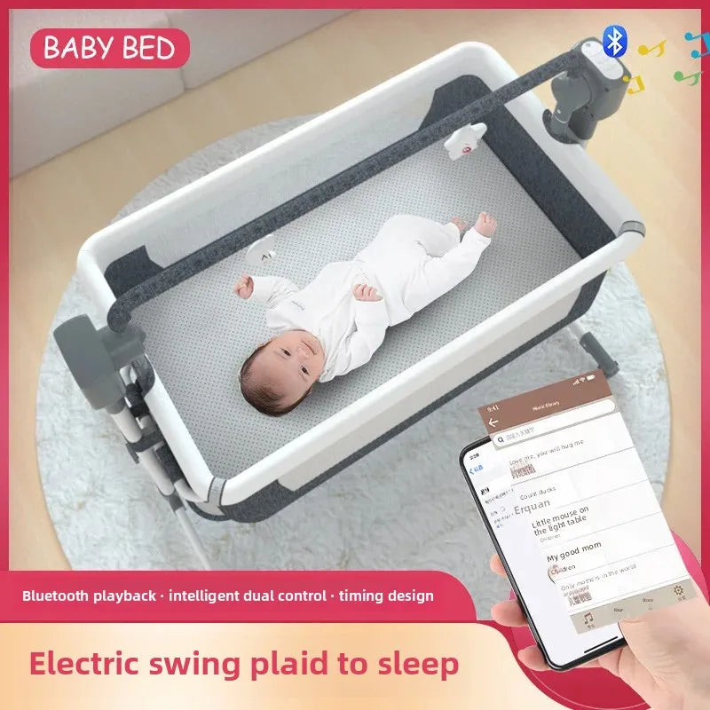 Electric Automatic Baby Swing Chair Smart Soothing Newborn Infant Bedside Crib Foldable Baby Bed Children Supplies
