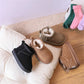 2023 New Winter Baby Snow Boots leather Warm Plush Little Boys Shoes Non-slip Fashion Toddler Girls Boots