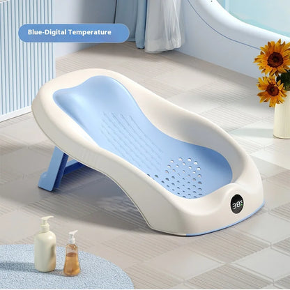 Newborn Butt Washing Artifact Portable Digital Display Temperature Toddler Baby Bath Stand Can Sit Or Lie Bath Stand