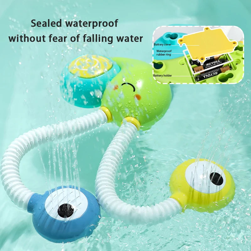 New Bath Toys Baby Water Game Snail Model Faucet Shower Electric Water Spray Swimming Bathroom Baby Toys For Kids Gifts