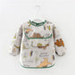 Newborn Baby Bibs Blouse Waterproof Long-sleeved Reverse Dressing Infant Eating Clothes Apron Bib Protective Clothing 0-2Years