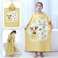 Kids Beach Poncho Towels,Absorbent Quick Dry,Children's Hooded Bathrobe for Boys Girls 3-12Years,Animal Cartoon Swim Bathing Cap