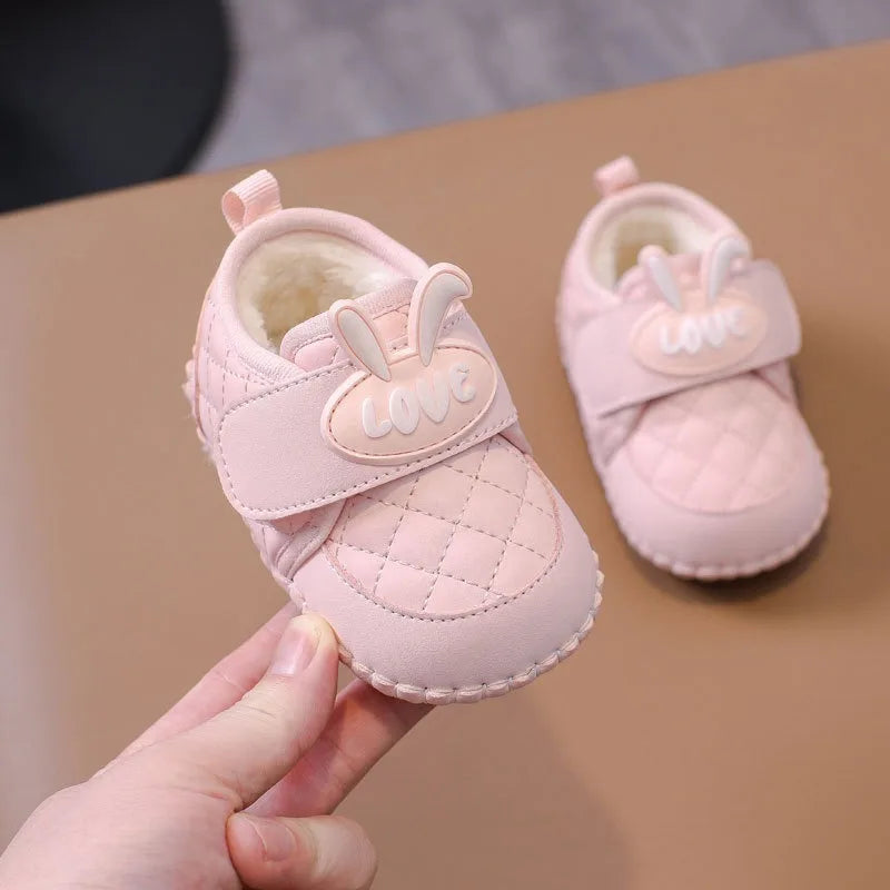 Baby Girls Boys Snow Boots Children Autumn Winter Outdoor Shoes Non-slip Soft Sole Kids Plush Boots Cartoon Infant Toddler Shoes