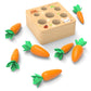 Montessori Toy Set Baby Wooden Pull Carrot Shape Matching Size Cognition Kids Early Education Puzzle Sensory Toy For Children