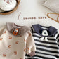 Baby Striped Jumpsuit 2025 New Winter Baby Doll Alpaca Fleece Crawling Suit Newborn Plush Clothes
