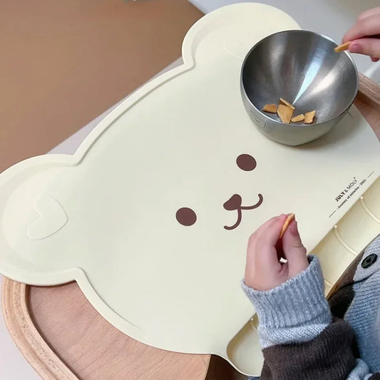 Food Grade Silicone Baby Bib Table Mat Infant Tiny Diner Portable Suction Cup Placemat For Kids Baby Feeding Kitchen Placemat