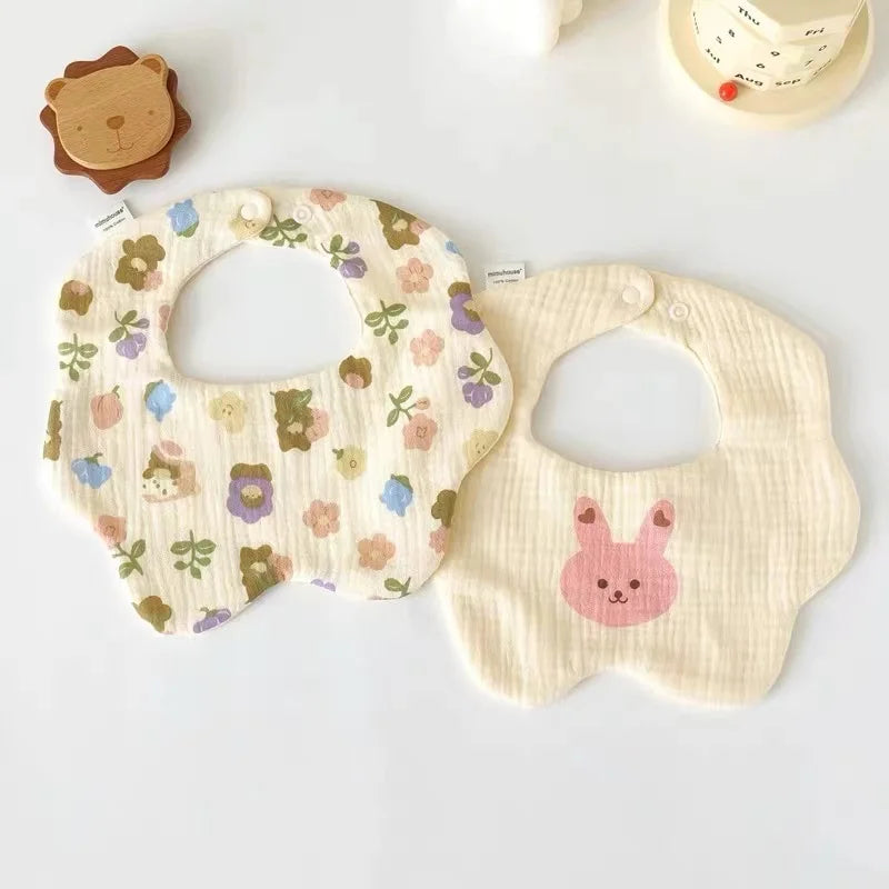Baby Bib Waterproof Newborn Burp Cloths Cotton Girls and Boys Work Bibs Cute Print Soft Newborn Baby Gift Feeding Accessories
