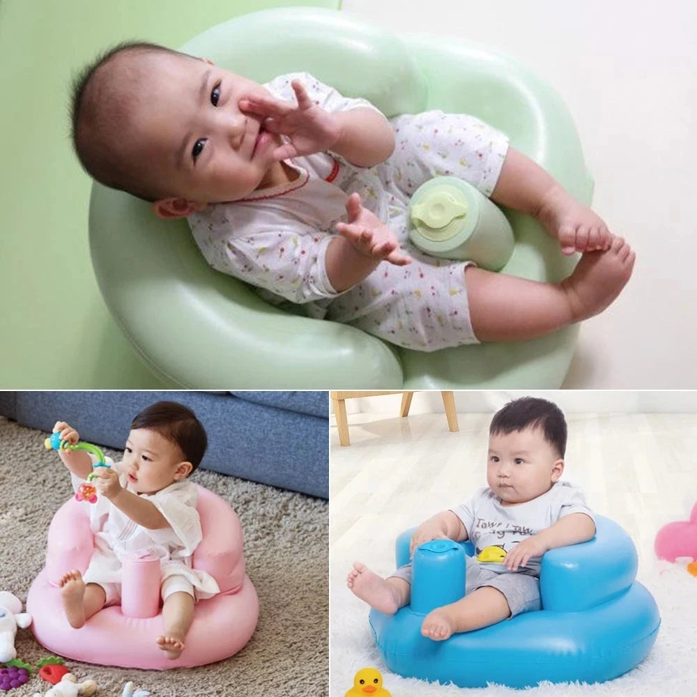 Inflatable Baby Bath & Lounge Chair – Soft, Portable Kids' Sofa