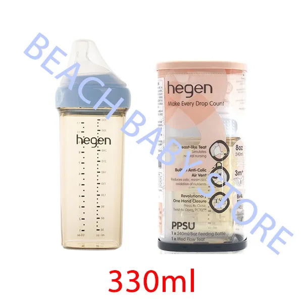 Hegen Baby Bottles Original Bottle PPSU Gift Box With Storage Lid Pacifier Water Bottle for Children Baby Items Free Shipping