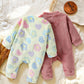 2Pcs New Baby Girl Girls Thick Romper Warm Winter Long Sleeve Newborn Infant Baby Fleece Romper Jumpsuit Soft Clothes For 1-24M