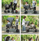 Twin Stroller Multifunctional Baby Stroller Lightweight Double Baby Stroller Foldable Two-way Double Stroller Four Wheel
